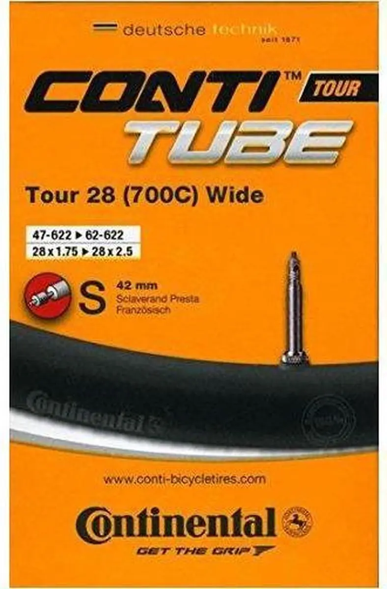 Continental Binnenband Tour Wide 28" 47-622 - Zwart