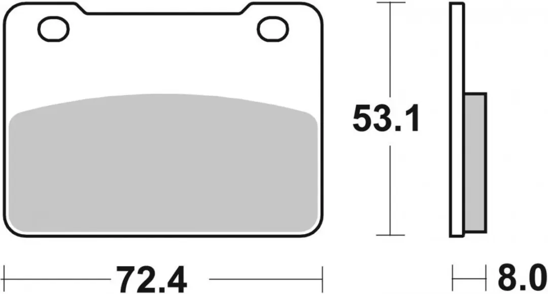 SBS Plaquette de frein AV Sym 400 Maxsym 2012-2016 215HF - Noir - afbeelding 2 van 2
