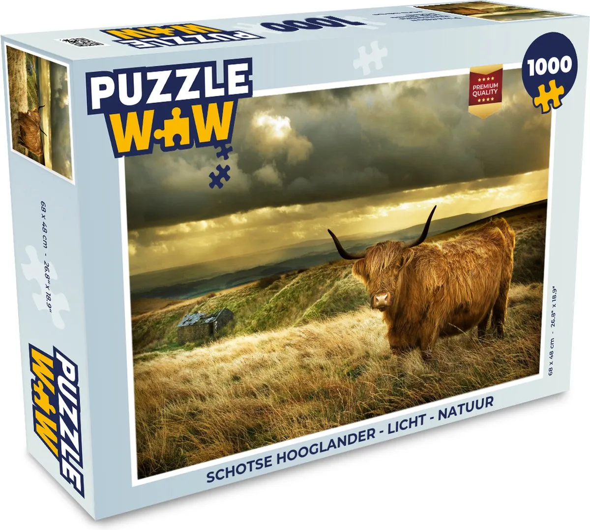PuzzleWow Schotse Hooglander Legpuzzel 1000 Stuks
