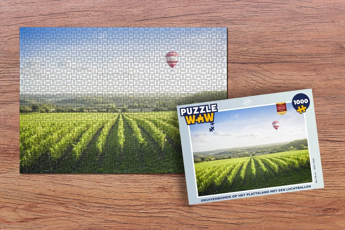 PuzzleWow Luchtballon Druivenplant Legpuzzel 1000 Stuks