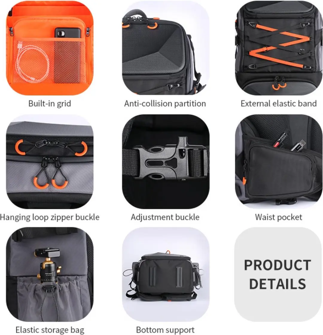 K&F Concept Pro Beta Backpack 32L Rugzak - XL - Zwart/grijs