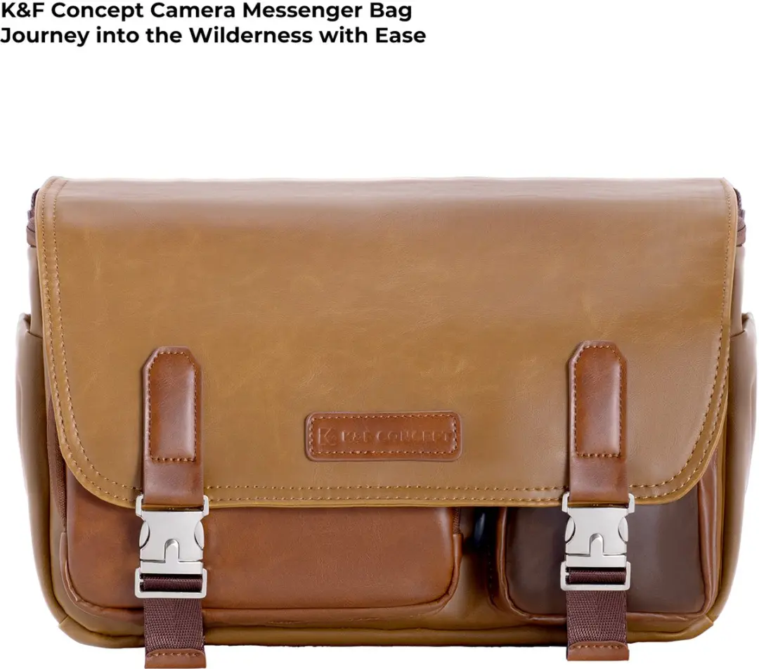 K&F Concept 10L messenger bag camera schoudertas foto video drone cognac bruin