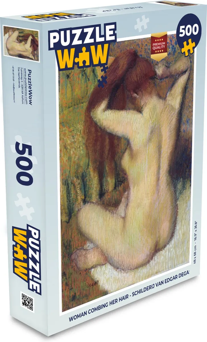 PuzzleWow Edgar Degas Vrouw Haar Kammen Legpuzzel 500 Stuks