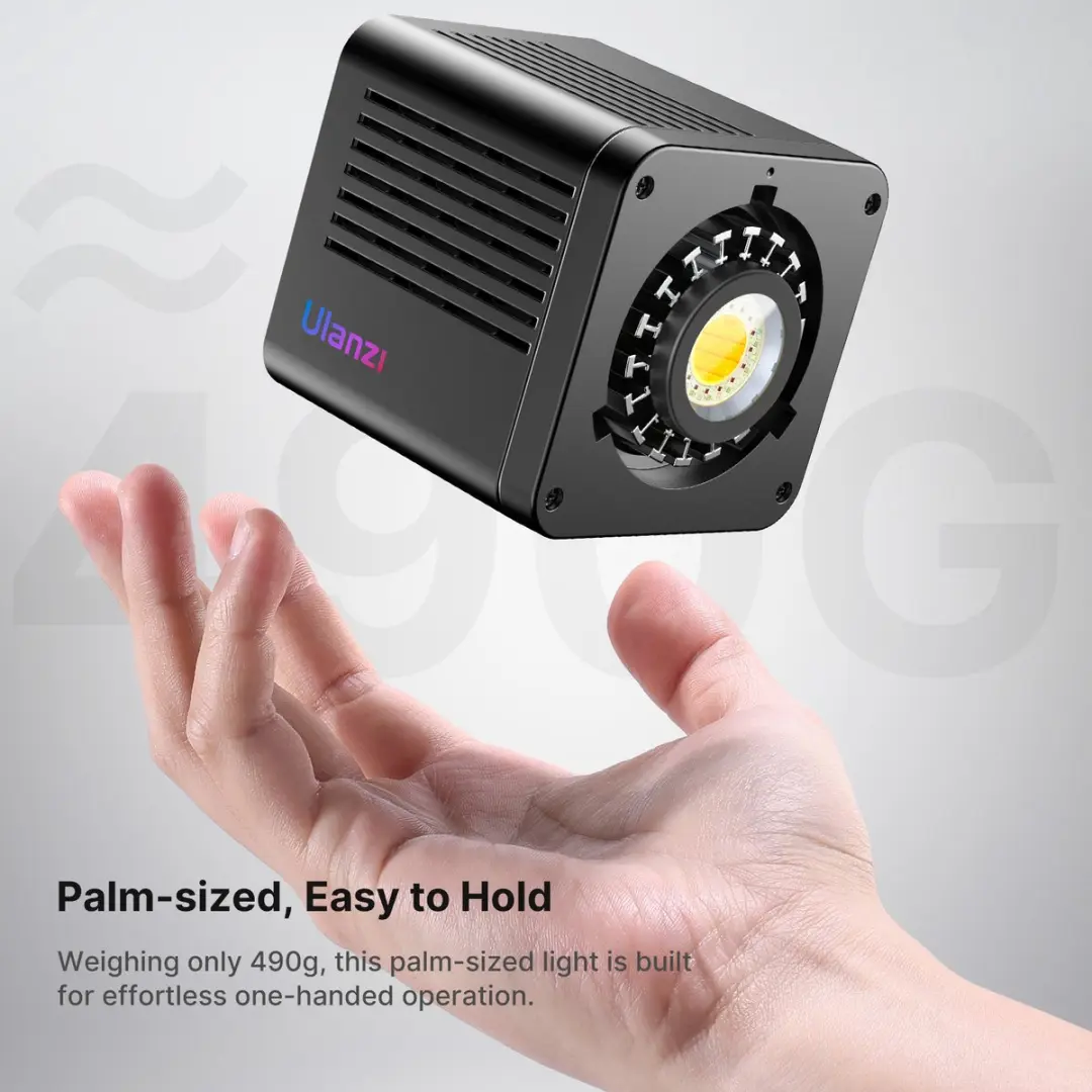Ulanzi 40W RGB COB Lamp L024 - 9100 Lux - Zwart - afbeelding 6 van 6