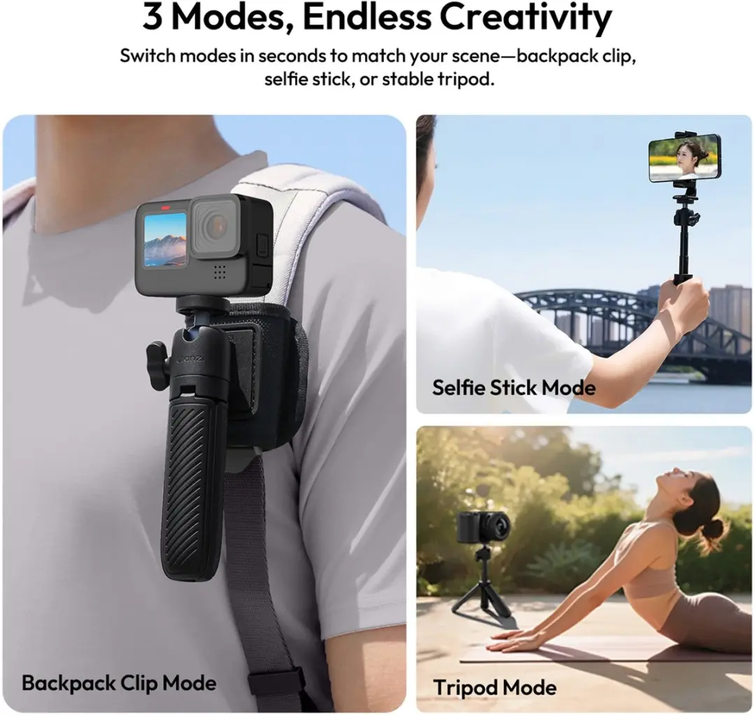Ulanzi MT88 ClipMate Statief - Smartphone & Actioncam - Zwart