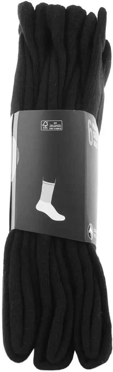 Skechers Core Crew LG Sokken 6-pack - Zwart - 43-46 - afbeelding 2 van 2