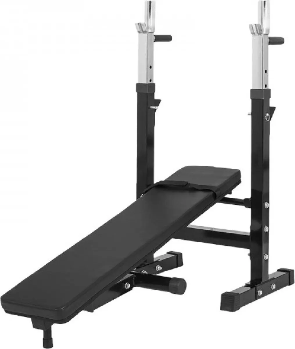 Gorilla Sports Halterbank 100kg met halterset - Zwart
