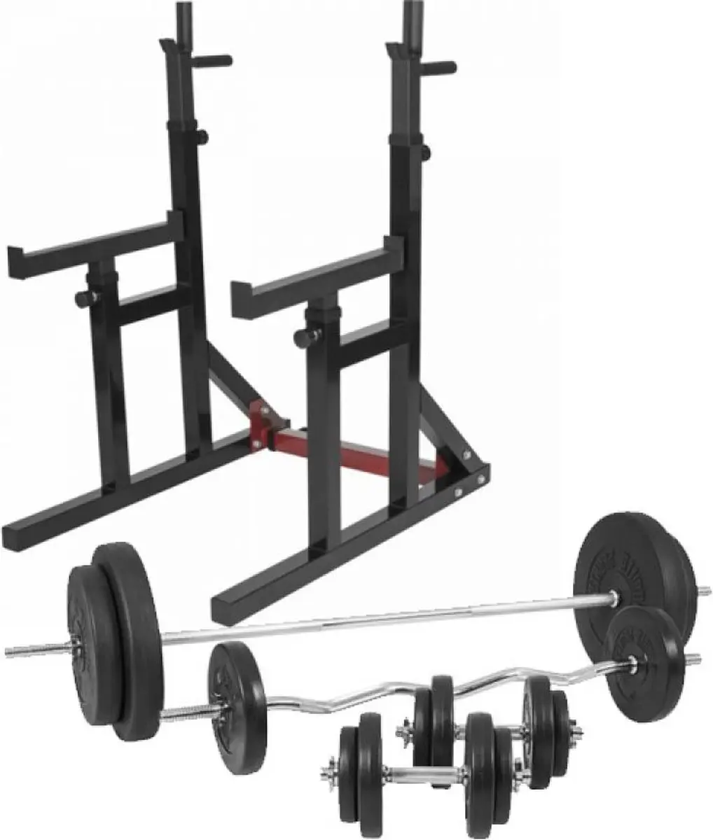 Gorilla Sports Multi Squat Rack 100kg Halterset