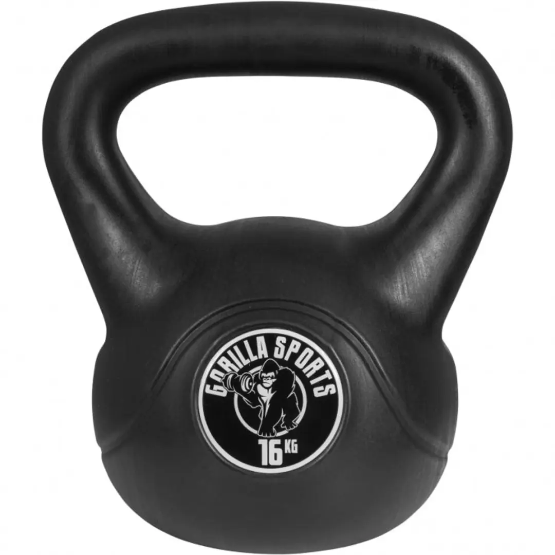 Gorilla Sports Kettlebells Set 25 kg - 12kg & 16kg - Zwart