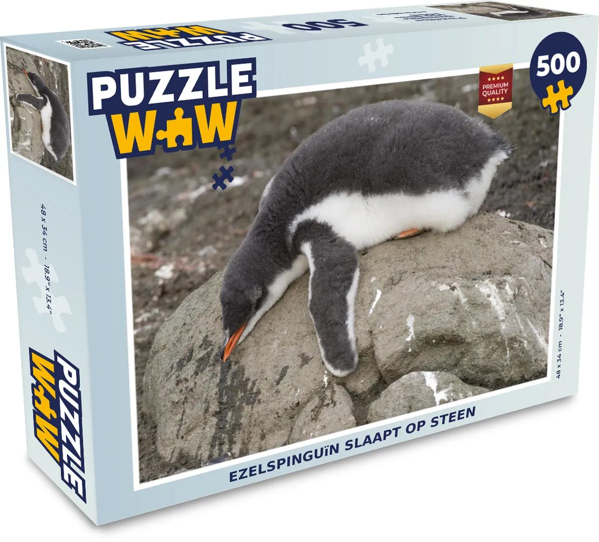 PuzzleWow Pinguïn Legpuzzel 500 Stuks - Multicolor
