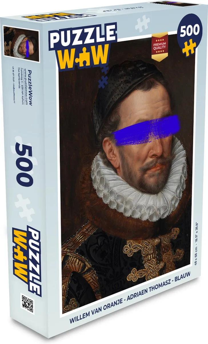 PuzzleWow Willem van Oranje Legpuzzel 500 Stuks - Multicolor