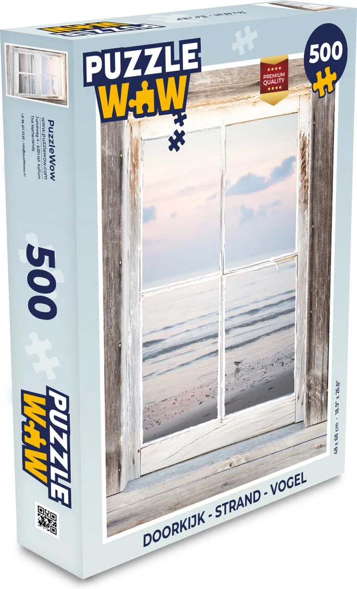 PuzzleWow Strand Vogel Legpuzzel 500 Stuks