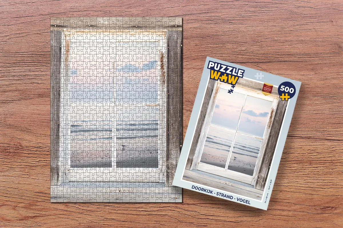 PuzzleWow Strand Vogel Legpuzzel 500 Stuks - Multicolor