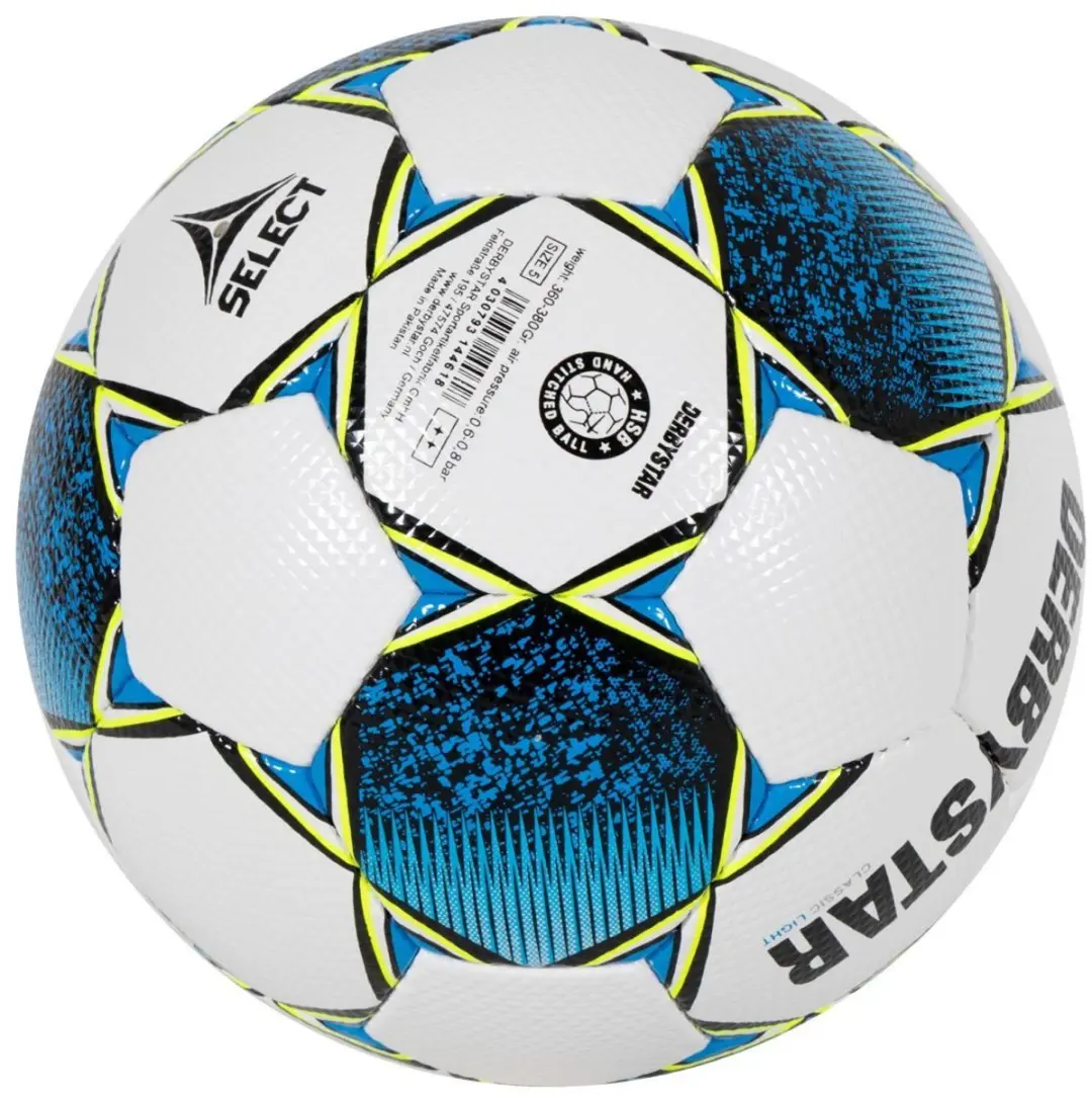 Derbystar Classic Light II Voetbal - Maat 5 - Wit/Blauw - afbeelding 2 van 6