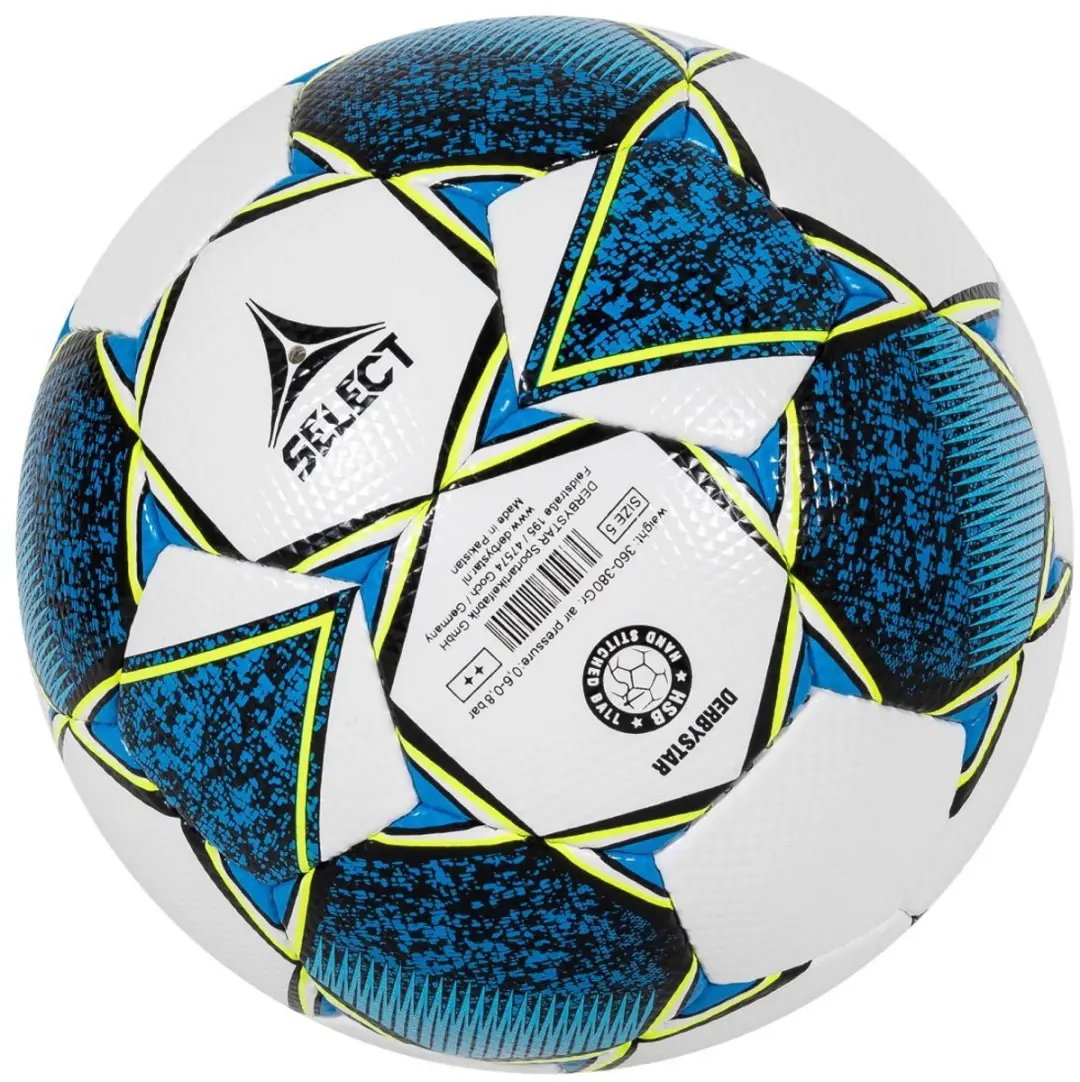 Derbystar Classic Light II Voetbal - Maat 5 - Wit/Blauw - afbeelding 5 van 6