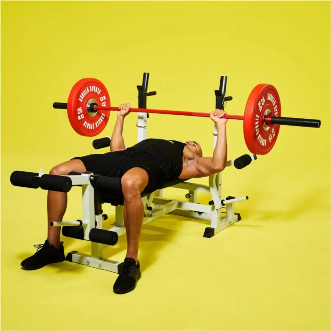 Gorilla Sports Olympische Halterstang 50mm - 680kg - Rood