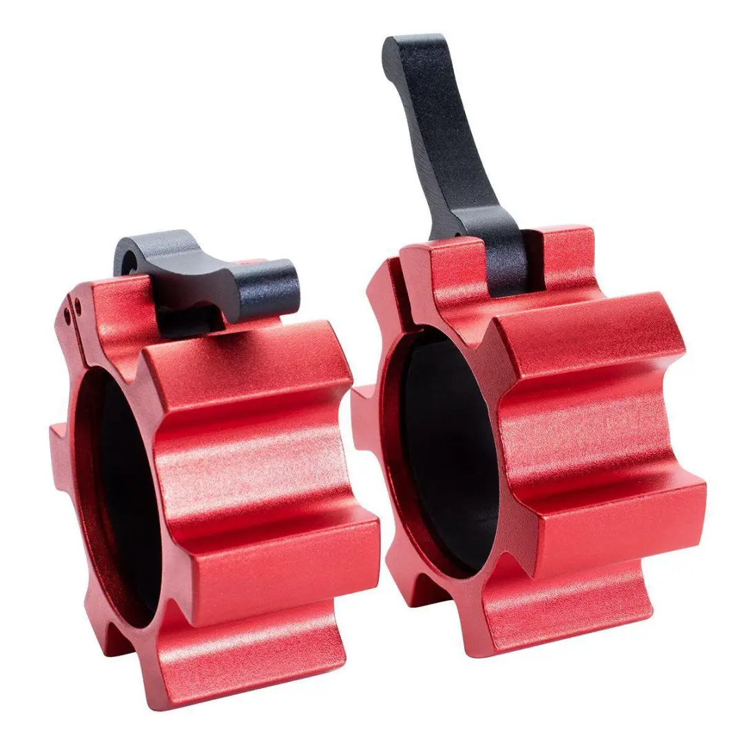Gorilla Sports Olympische Jaw Lock Haltersluitingen 50mm - Rood - Set van 2
