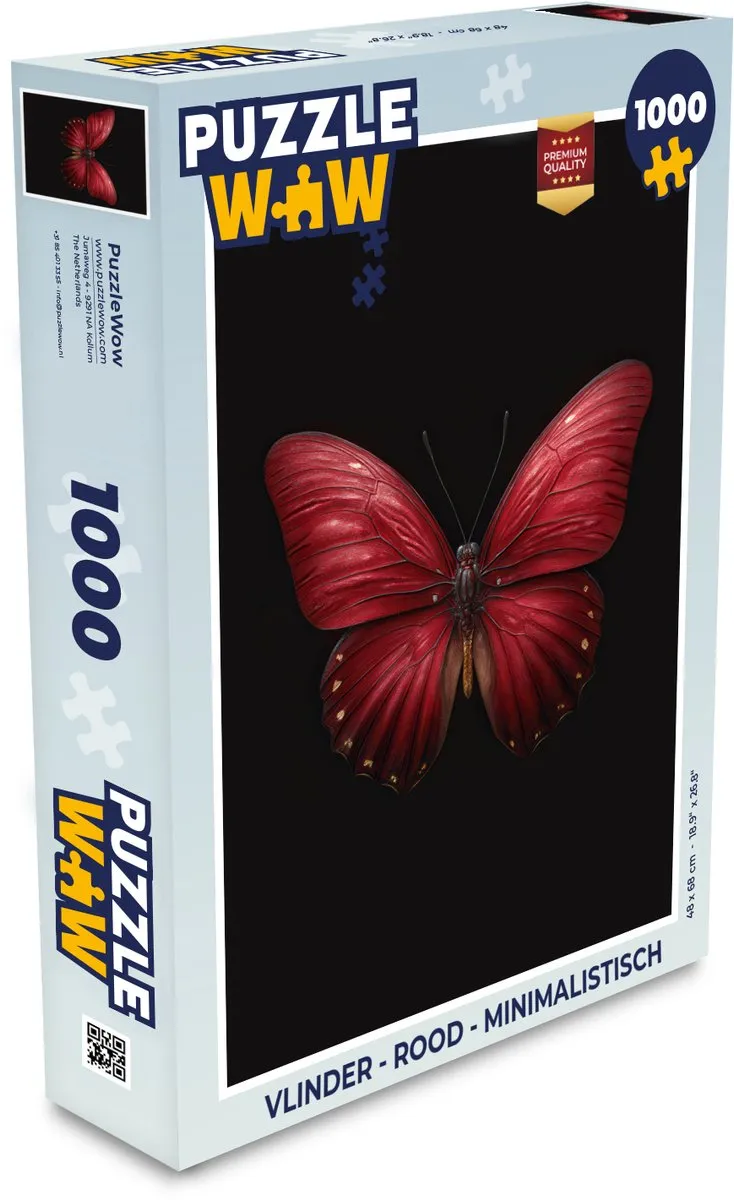 PuzzleWow Vlinder Legpuzzel 1000 Stuks