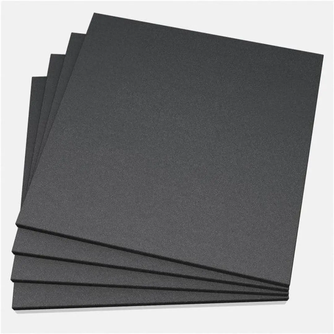 Gorilla Sports Rubber Vloermatten 50x50cm - 4 Stuks - Zwart