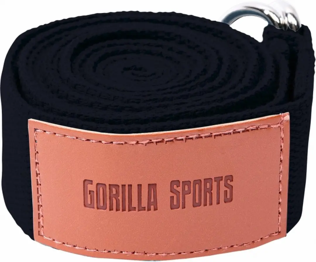 Gorilla Sports Yoga Riem 260x3,8cm - Katoen - Zwart