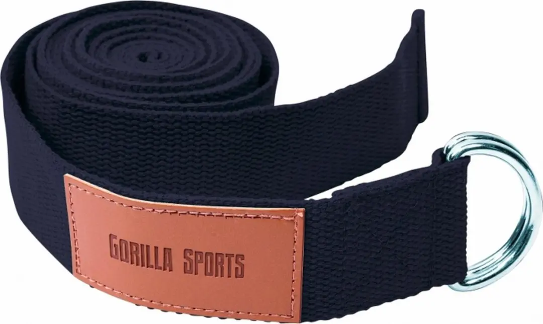 Gorilla Sports Yoga Riem 260x3,8cm - Katoen - Zwart