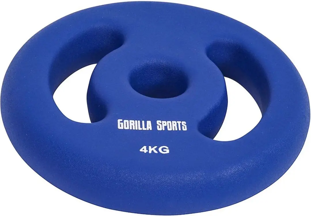 Gorilla Sports Halterschijven 2x4kg - Donkerblauw