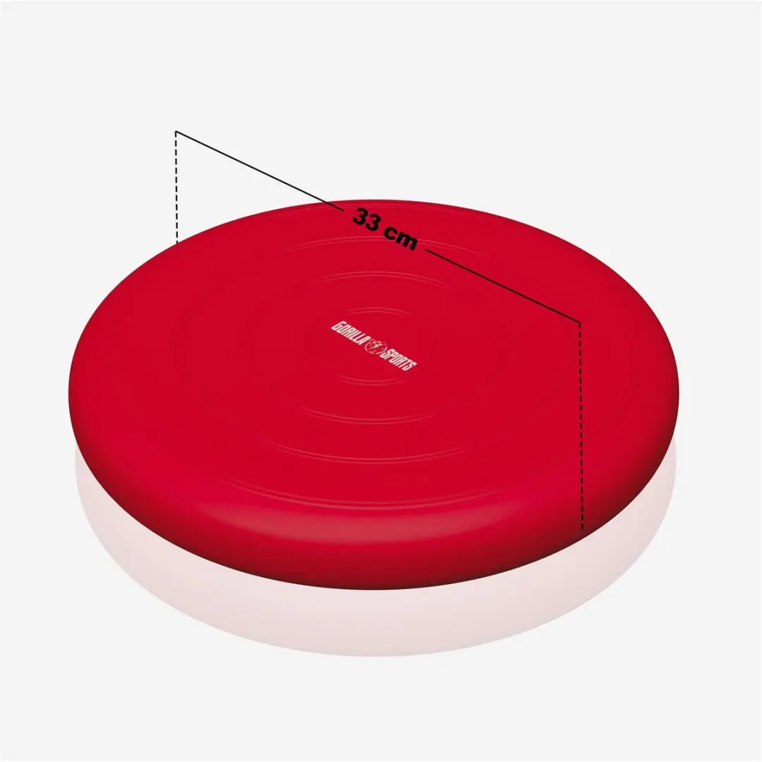 Gorilla Sports Balanskussen Rood - Incl. Pomp