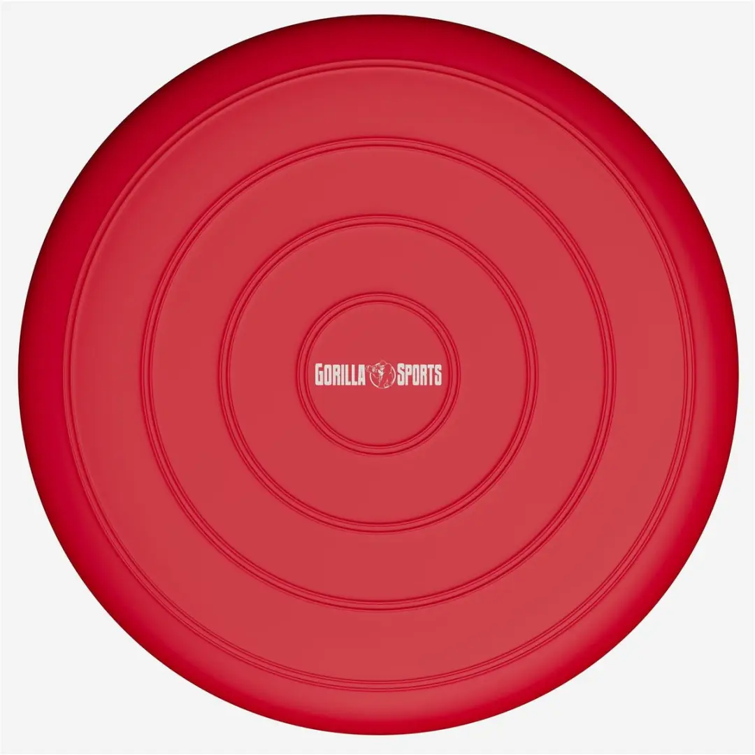 Gorilla Sports Balanskussen Rood - Incl. Pomp