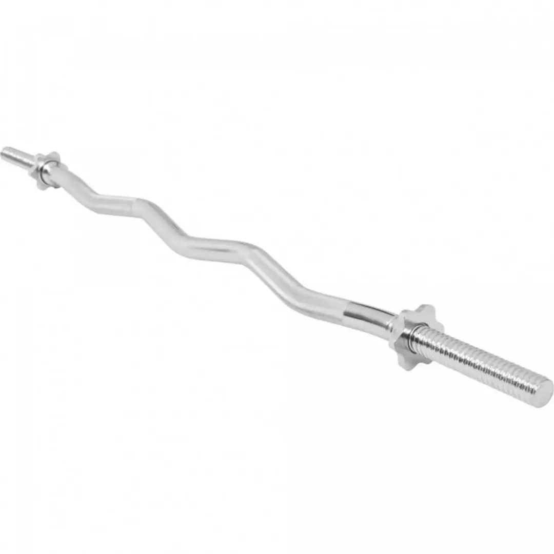 Gorilla Sports EZ Curl Halterstangen 30mm - Set - Zilver