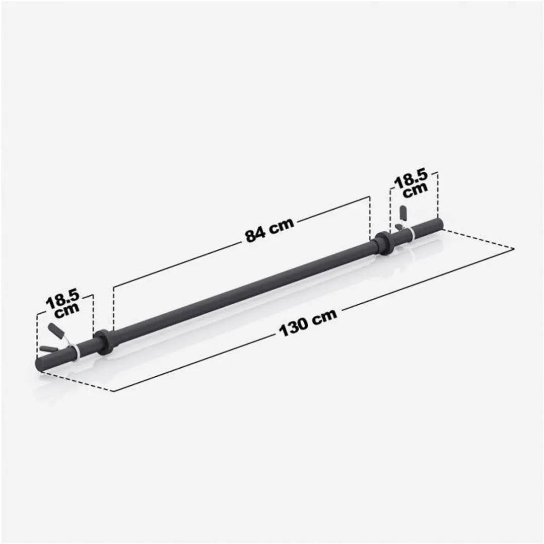 Gorilla Sports Aerobic Halterstangen 5 Stuks 130cm 30mm - Zwart