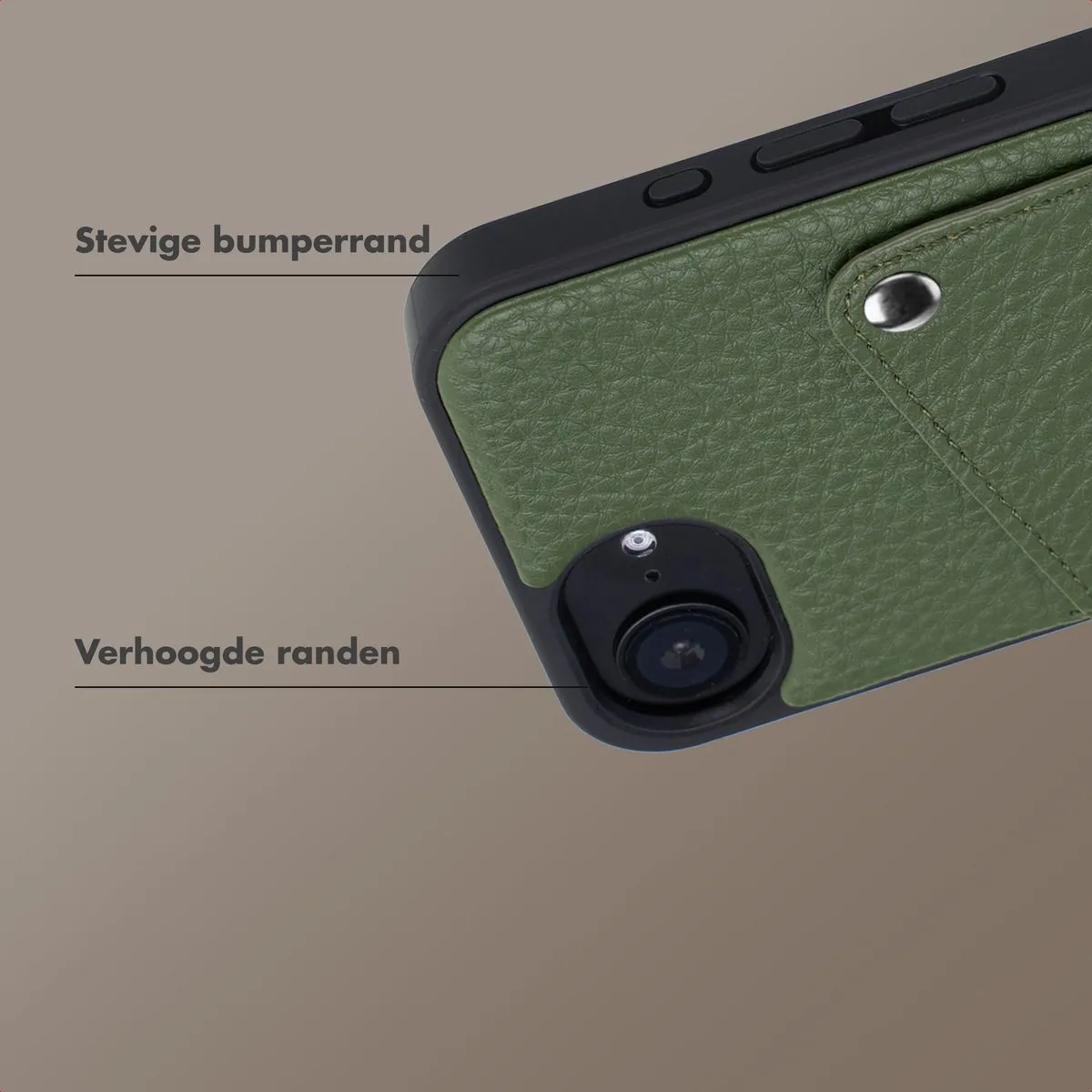 Selencia Hoesje iPhone 16e Sage Green - 2 Pashouders - afbeelding 6 van 6
