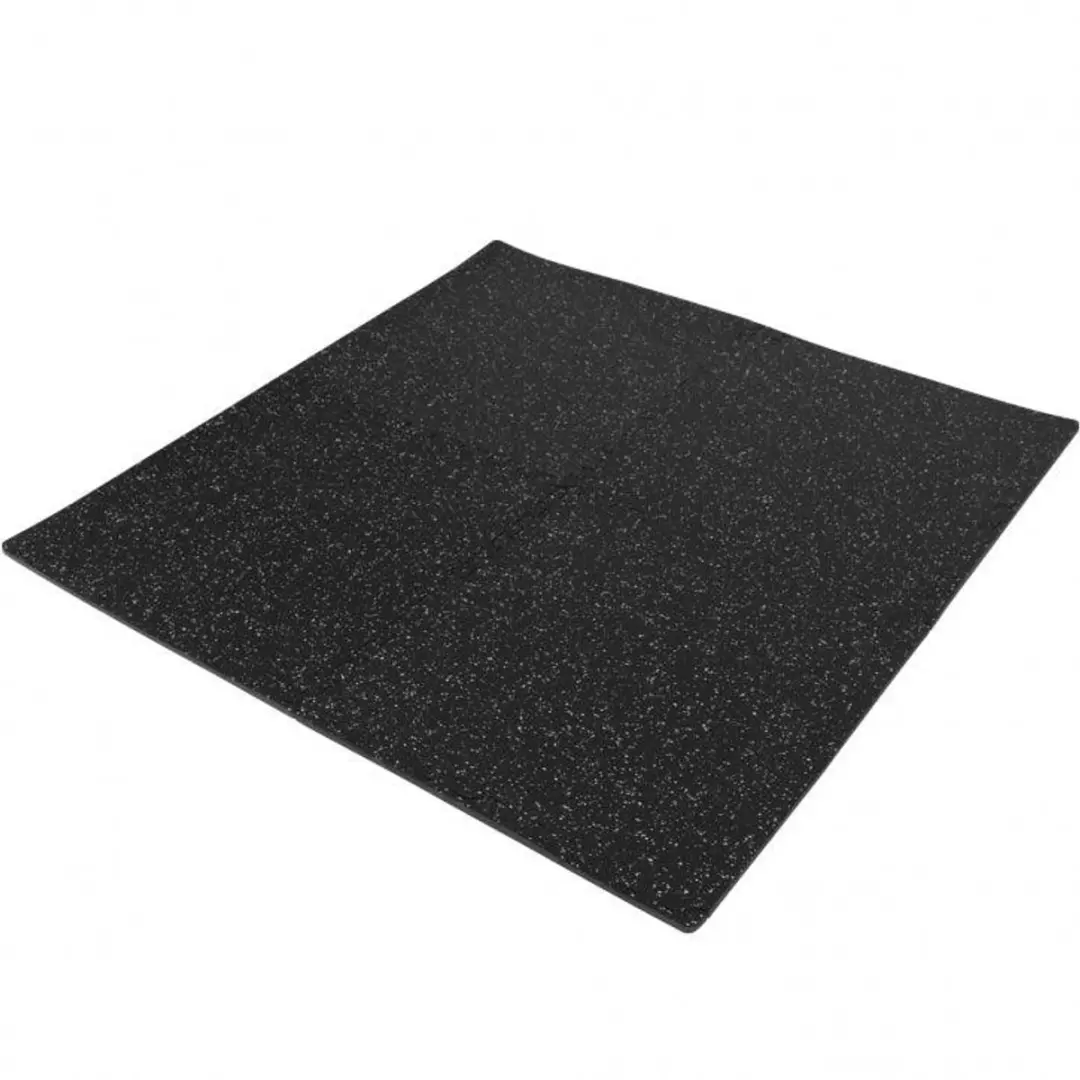 Gorilla Sports Vloermatten Rubber Puzzelmat - 4 Stuks + 8 Eindstukken - Wit