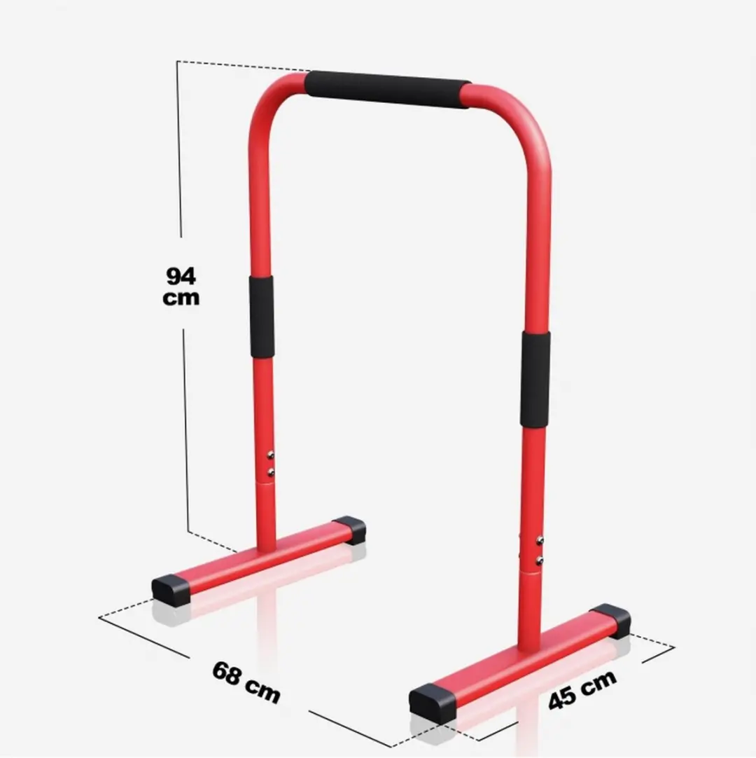 Gorilla Sports Dip Bars Deluxe - Rood - afbeelding 6 van 6