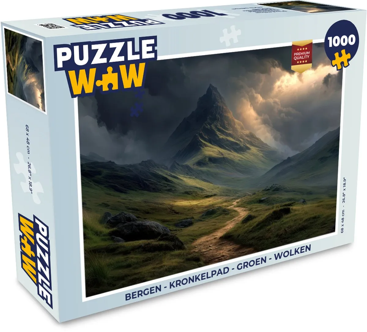 PuzzleWow Bergen Kronkelpad Legpuzzel 1000 Stuks