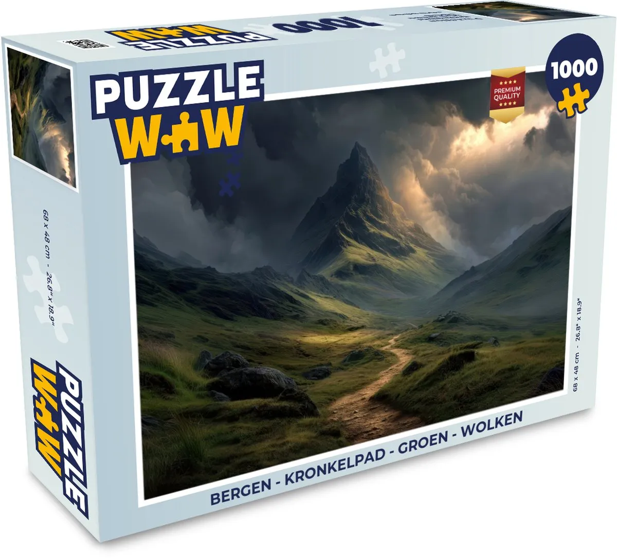 PuzzleWow Bergen Kronkelpad Legpuzzel 1000 Stuks - Groen