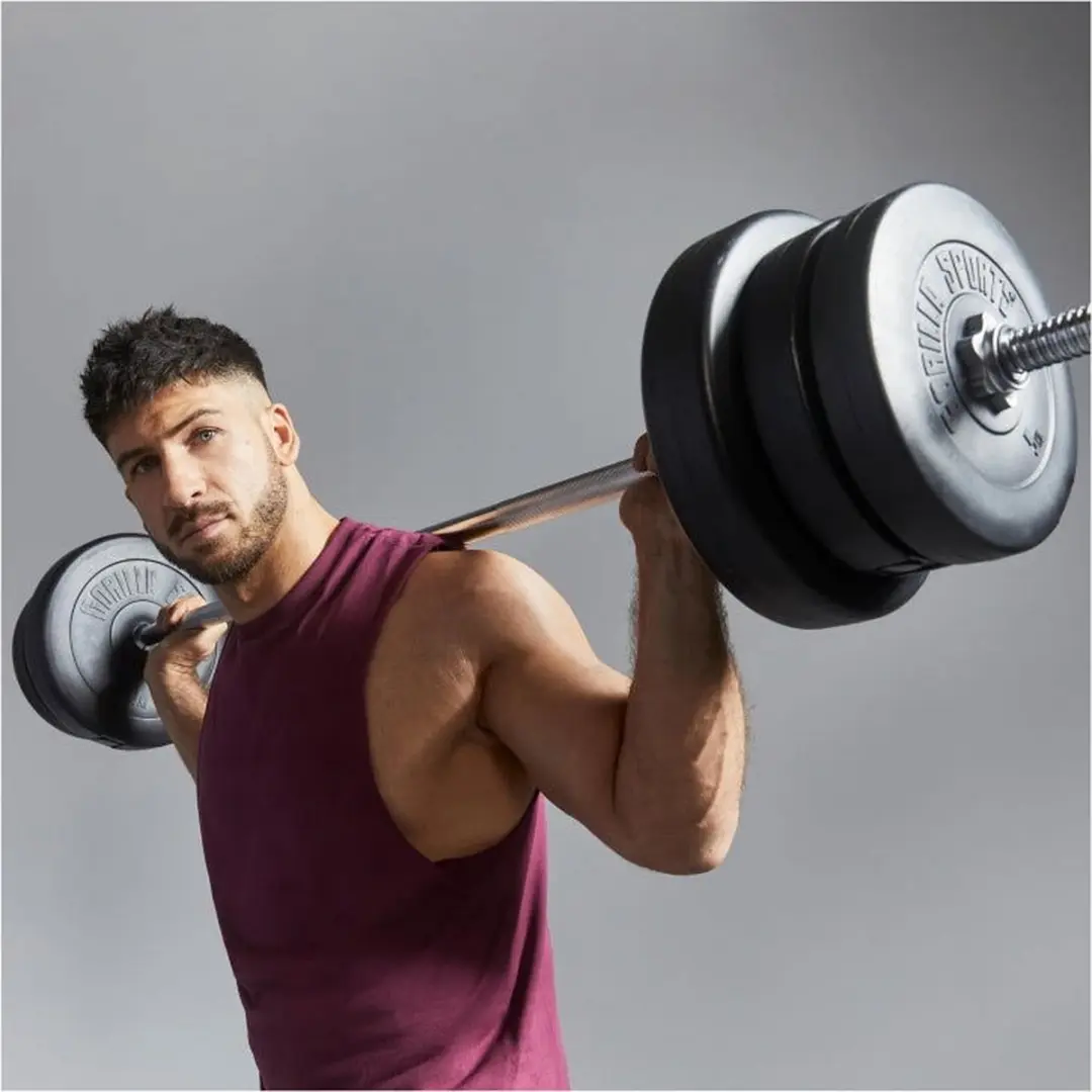 Gorilla Sports Halterset 60kg - 21 Stuks - 30mm - Zwart