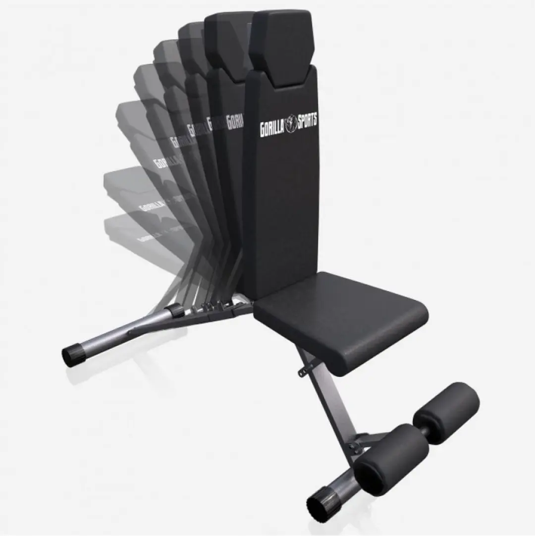Gorilla Sports Fitnessbank 101177-00019-0001 - Inklapbaar verstelbaar