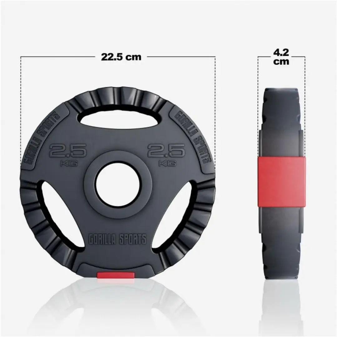 Gorilla Sports Gewichtsschijf Olympisch 2,5 kg - 50mm - Zwart