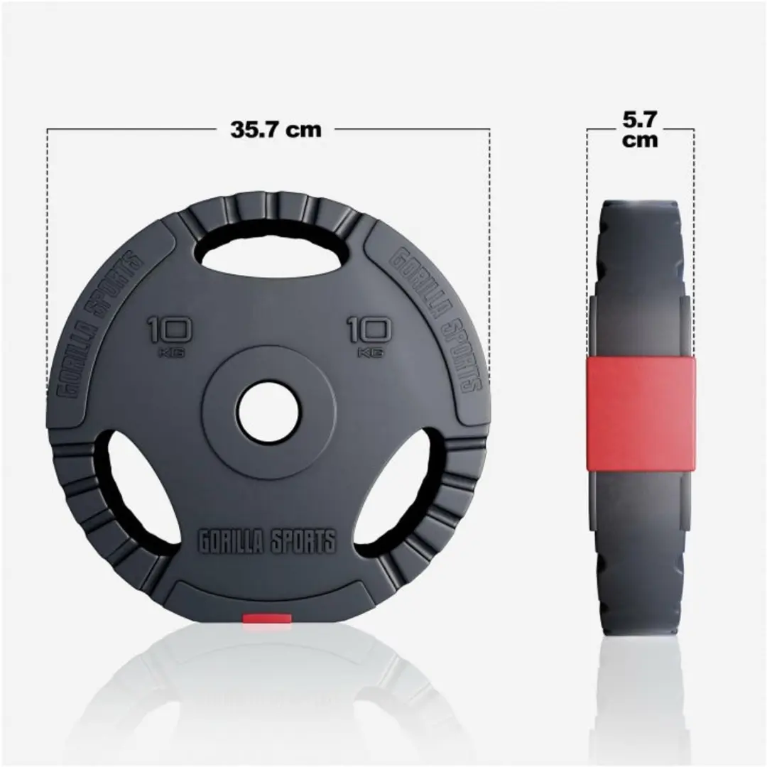 Gorilla Sports Olympisch Halterschijf 10kg - 50mm - Zwart