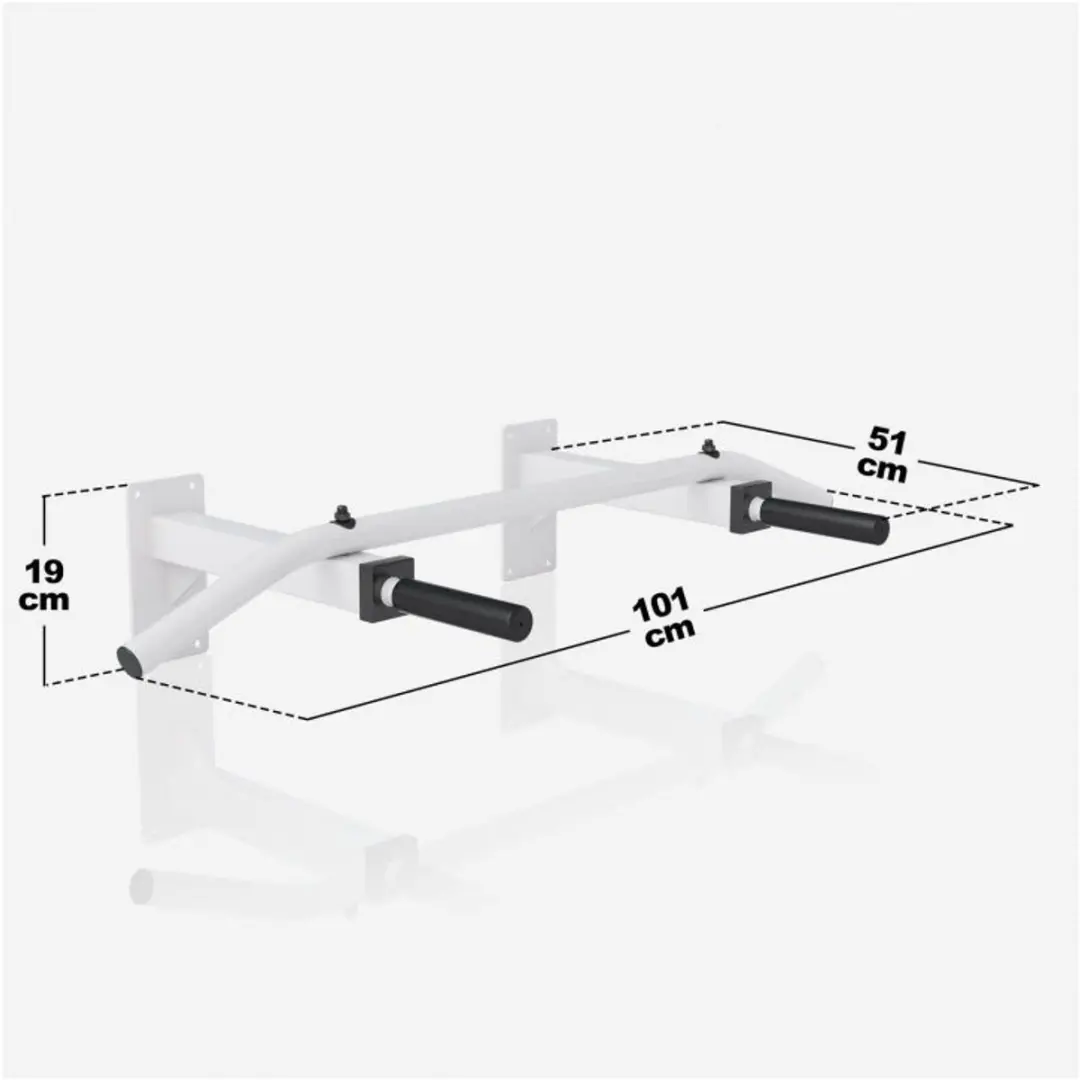 Gorilla Sports Optrekstang met Resistance Band - Wit/Rood