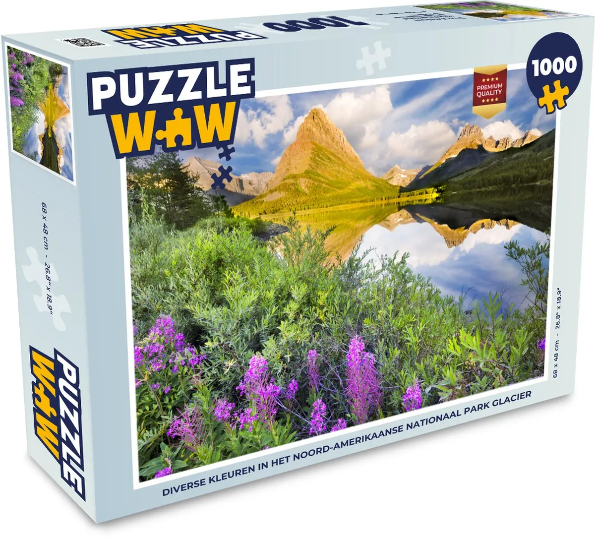 PuzzleWow Glacier National Park Legpuzzel 1000 Stuks - Multicolor
