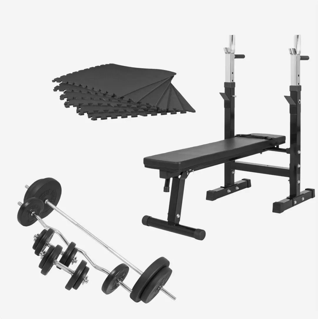 Gorilla Sports Halterbank 100kg - Verstelbaar - Zwart