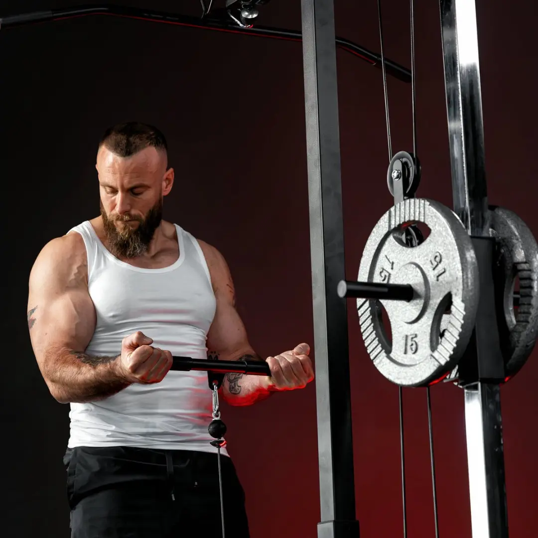 Gorilla Sports Lat Pulldown Station - Zwart