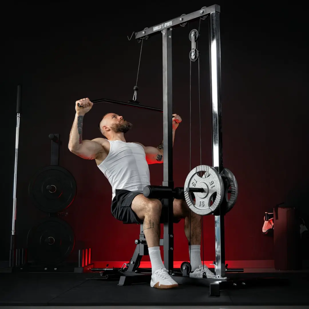 Gorilla Sports Lat Pulldown Station - Zwart
