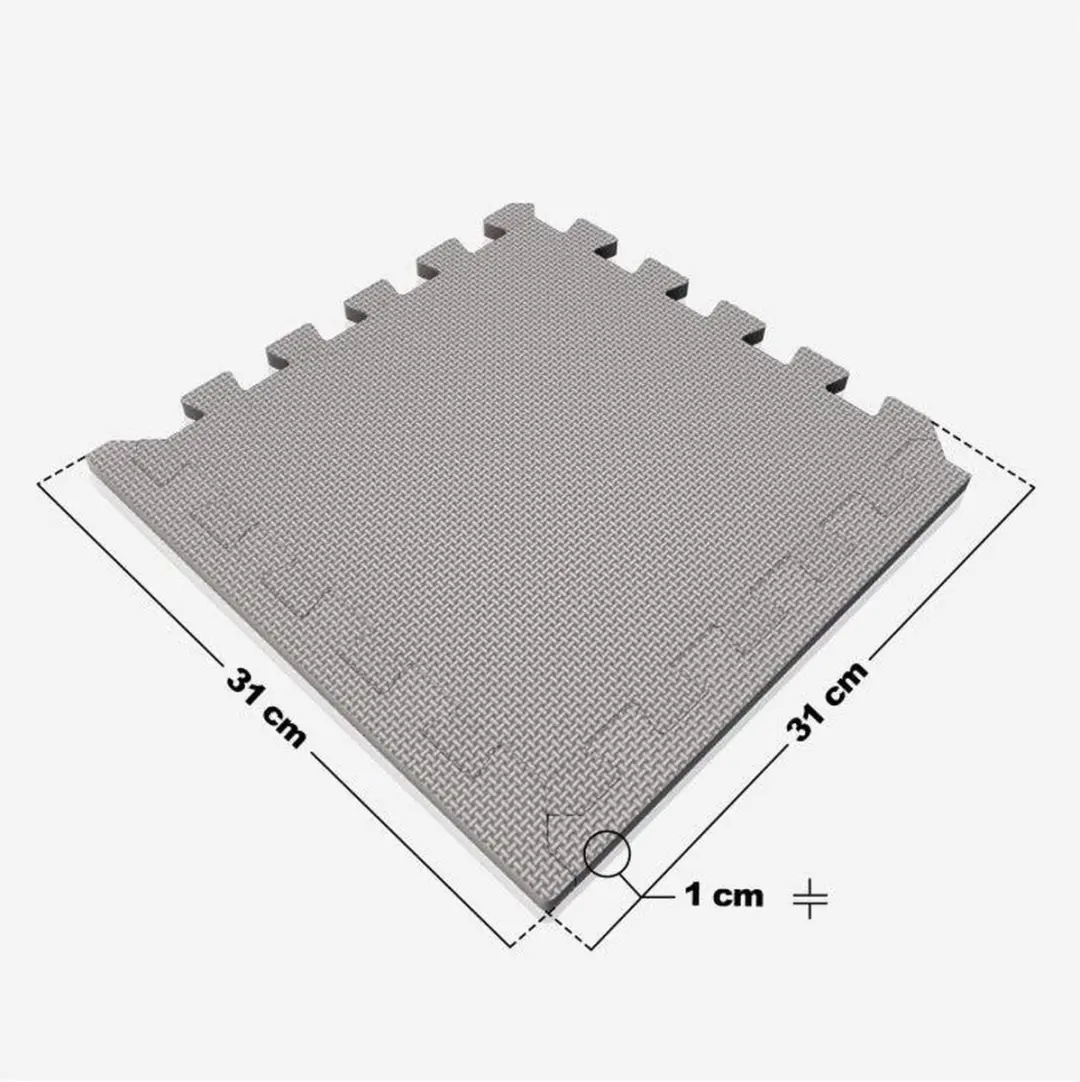 Gorilla Sports Puzzelmat 30x30 - 26 Stuks (18+8) - Grijs