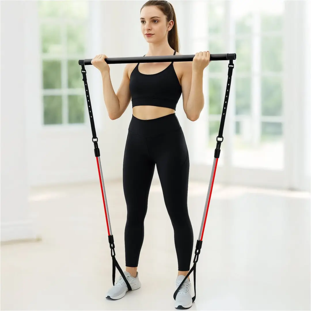 Gorilla Sports Pilates Bar Set - 10-delig - Zwart - afbeelding 6 van 6