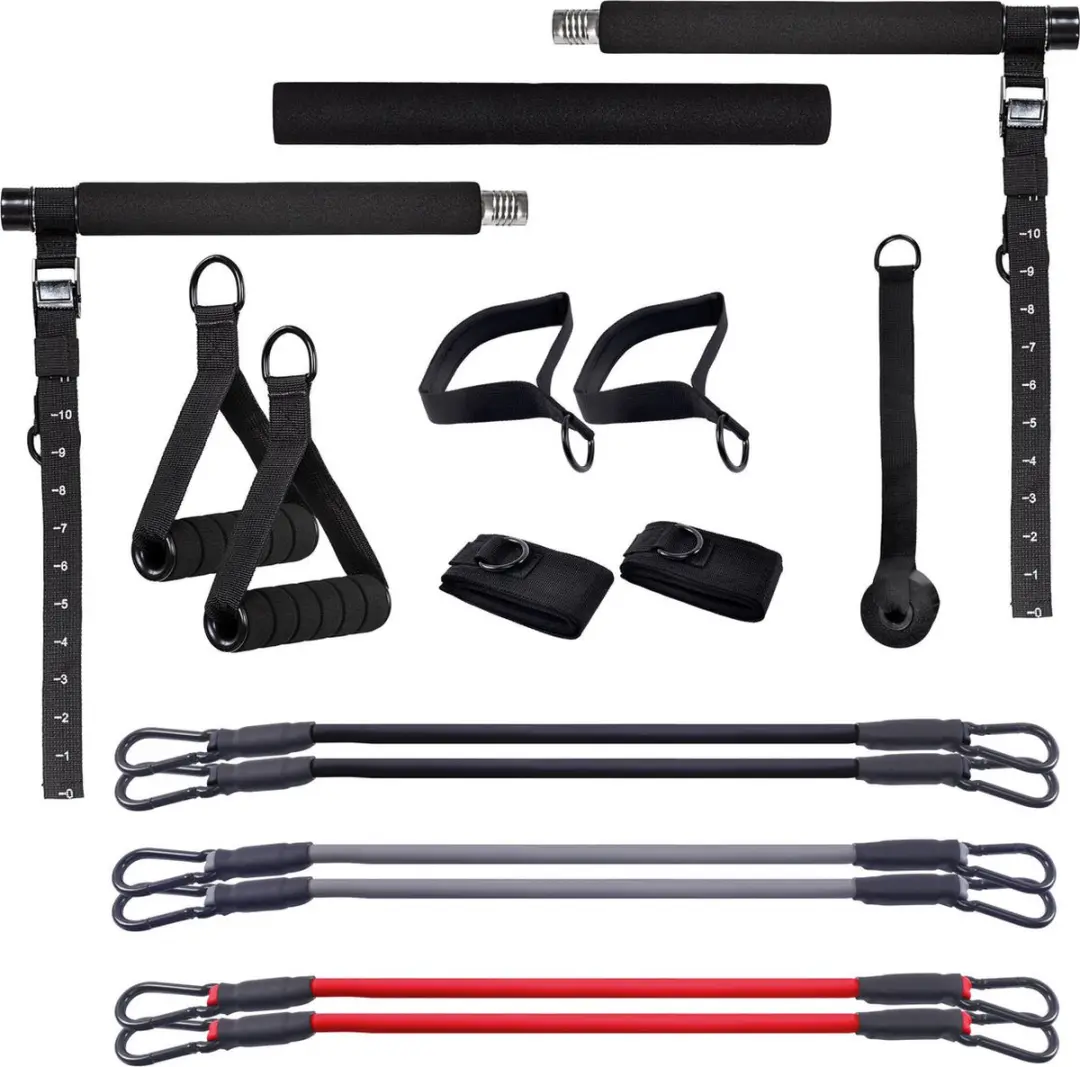 Gorilla Sports Pilates Bar Set - 10-delig - Zwart