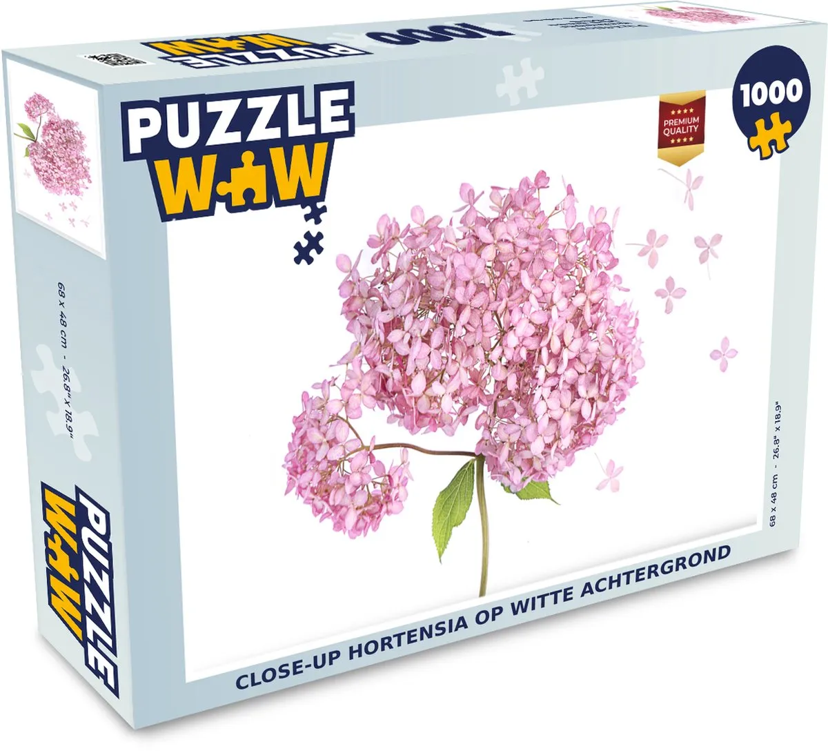 PuzzleWow Close-up Hortensia Legpuzzel 1000 Stuks - Multicolor
