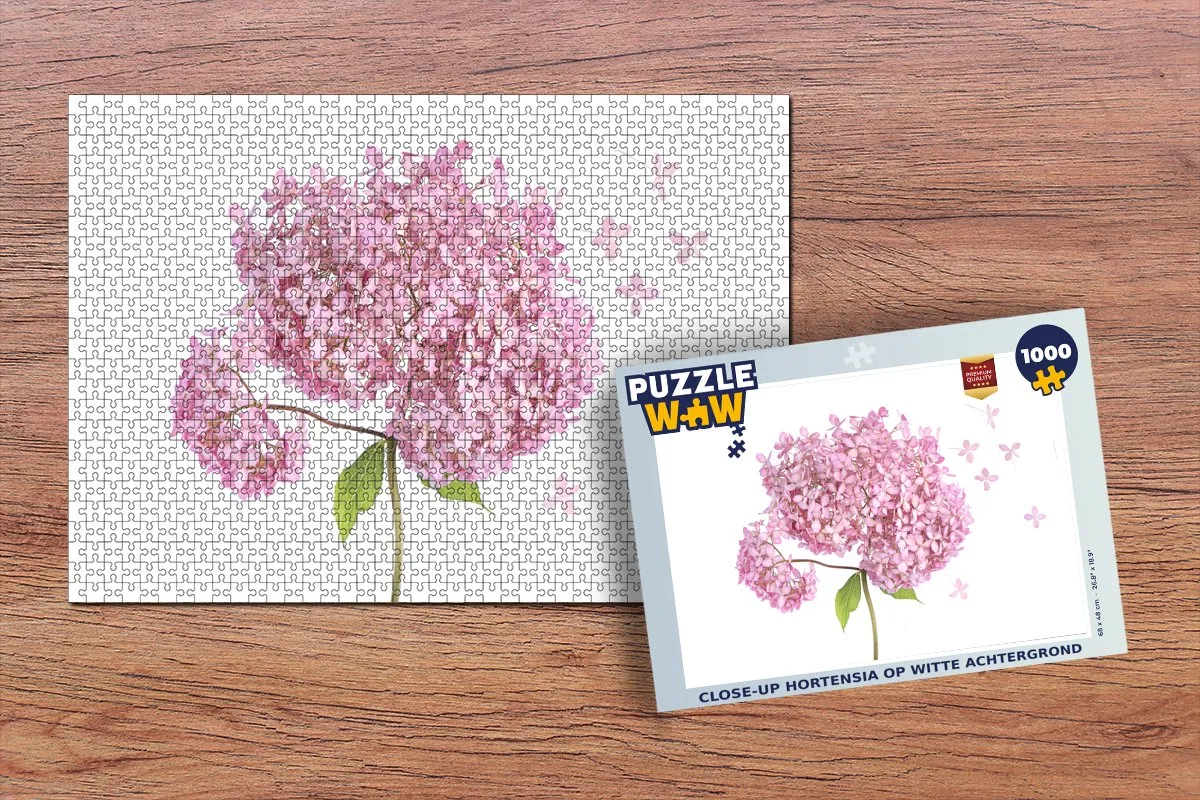 PuzzleWow Close-up Hortensia Legpuzzel 1000 Stuks - Multicolor