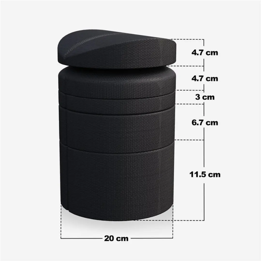 Gorilla Sports Rug Stretcher Set 5-delig - Tot 300 kg - Zwart